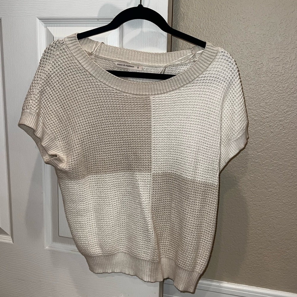 moon & madison Cream and Tan Sweater